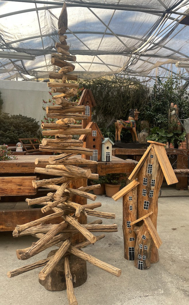 Albero di Natale ecologico in legno smontabile cm. 200 x 100