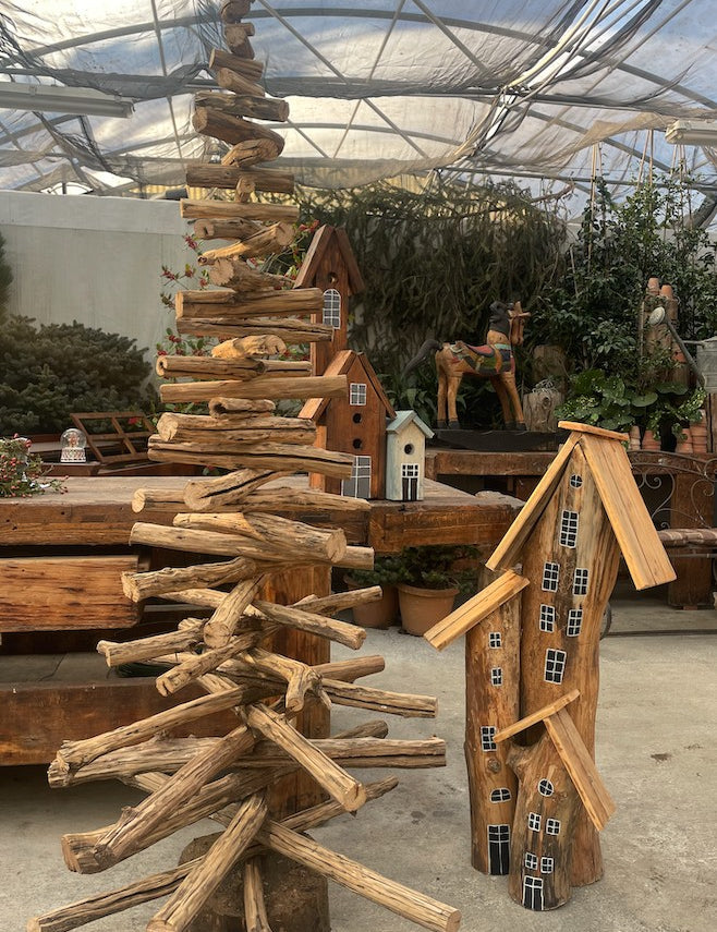 Albero di Natale ecologico in legno smontabile cm. 200 x 100