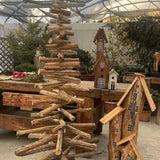 Albero di Natale ecologico in legno smontabile cm. 200 x 100