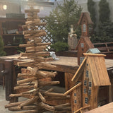 Albero di Natale ecologico in legno smontabile cm. 200 x 100