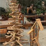 Albero di Natale ecologico in legno smontabile cm. 200 x 100