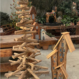Albero di Natale ecologico in legno smontabile cm. 200 x 100