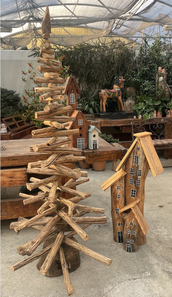 Albero di Natale ecologico in legno smontabile cm. 200 x 100