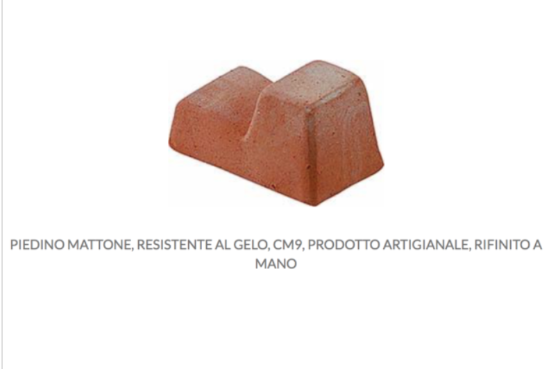Piedini per Vasi in terracotta mattone