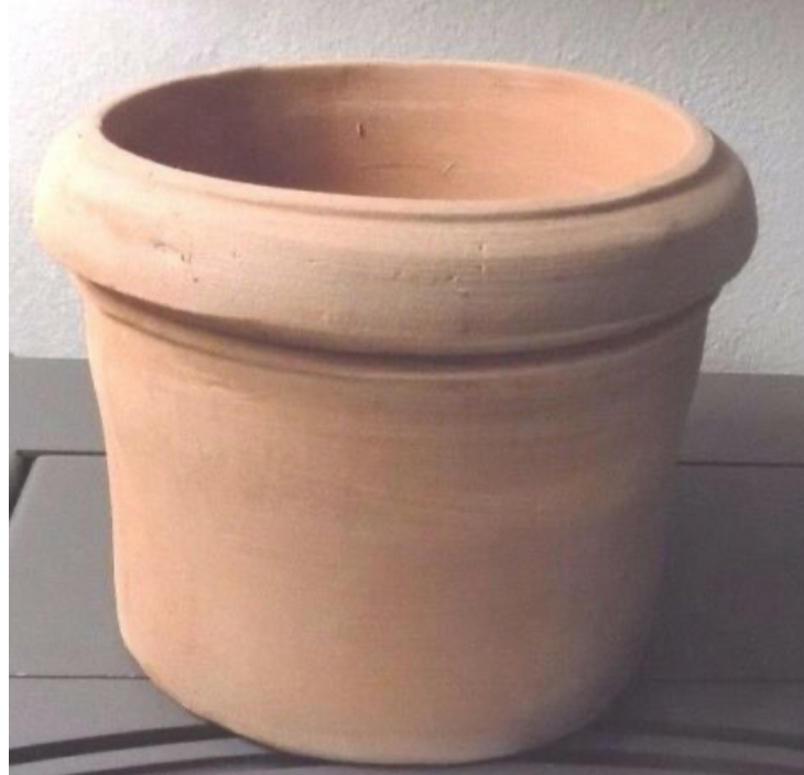 VASO IN TERRACOTTA CILINDRO  cm. 16  H. 12