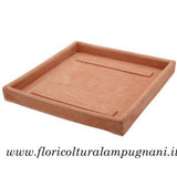 Sottovaso quadrato cm. 42,5x42,5 Terracotta