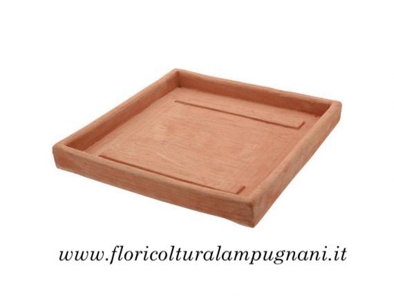 Sottovaso quadrato cm. 42,5x42,5 Terracotta