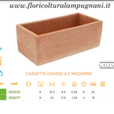 Cassetta grasse cm.16,5x8,5 H.6 cotto Toscano