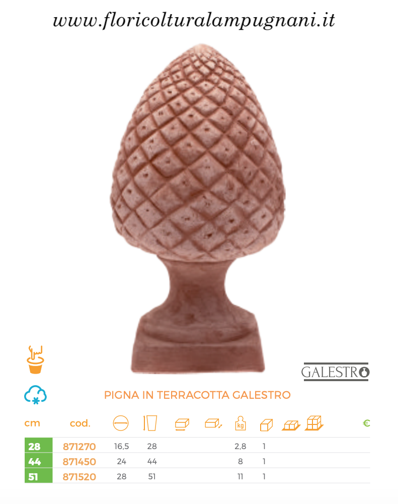 PIGNA IN TERRACOTTA GALESTRO CM 44